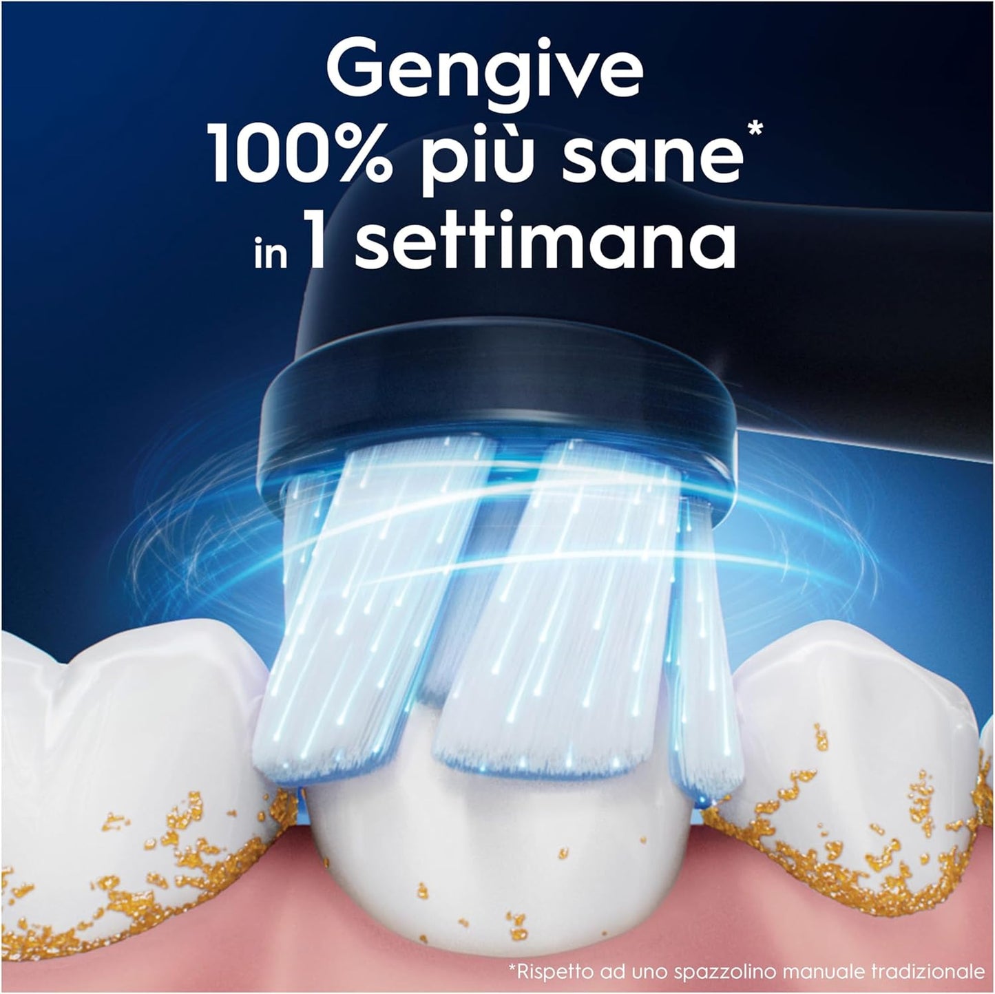Oral-B iO Series Gentle Care Black Replacement Heads, Original Round Heads for Sensitive Gums, 2 Heads