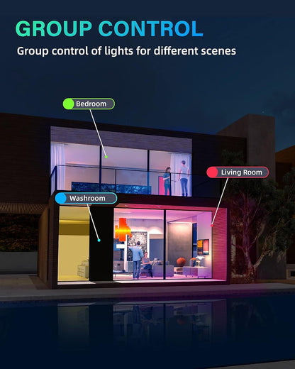 16 Pack Smart Recessed Lighting 6 Inch, Ultra-Thin LED Recessed Lighting 12W 1200LM Smart Downlight with Junction Box, Compatible with Alexa/Google Assistant, Hub Included - ETL and Energy Star