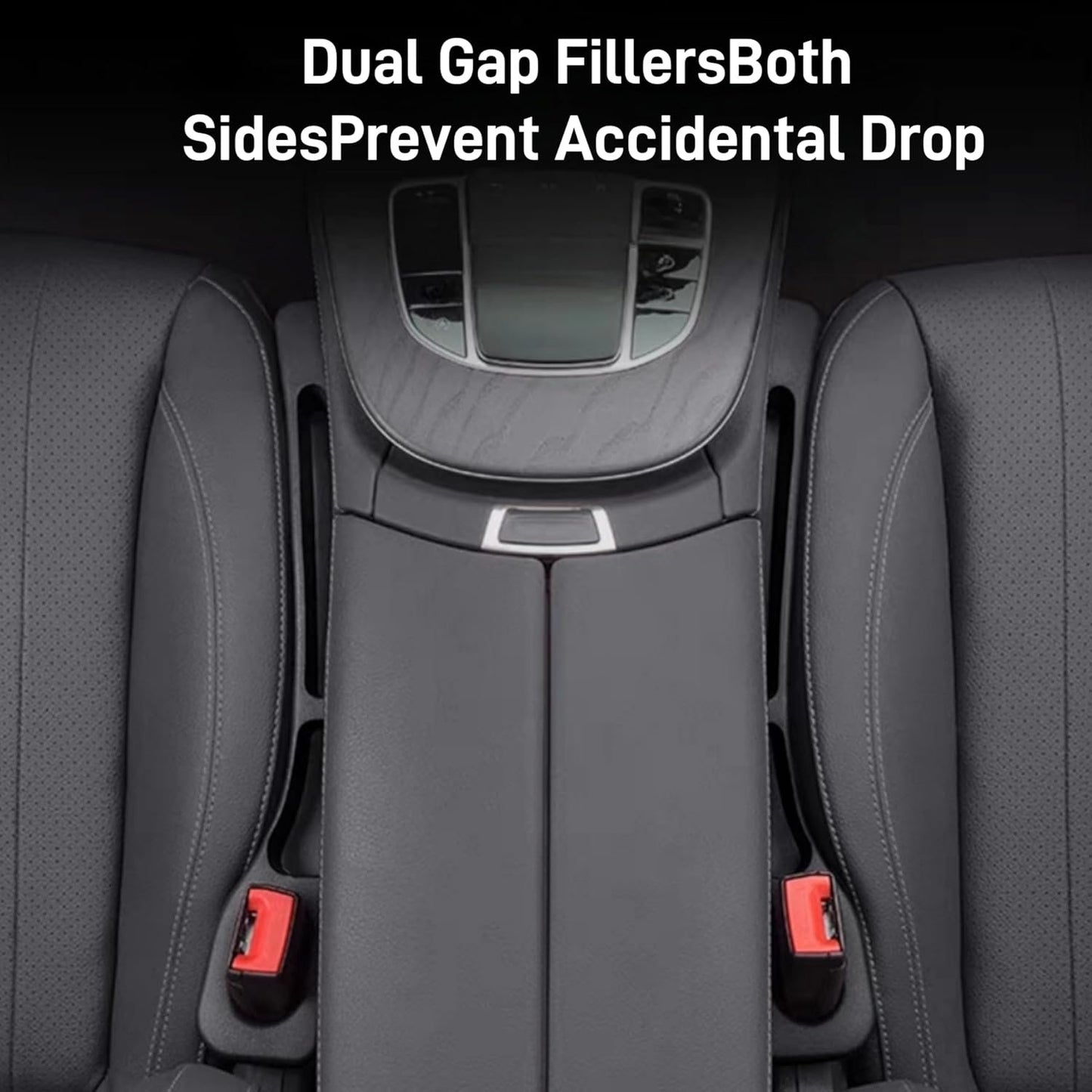 Car Seat Gap Filler of 2, 2025 Upgraded Car Seat Gap Organizer Storage Box,Fills The Gap Between The Seat And Console To Prevent Items From Falling Out, Suitable For Cars, SUV and Trucks (Black)