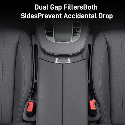 Car Seat Gap Filler of 2, 2025 Upgraded Car Seat Gap Organizer Storage Box,Fills The Gap Between The Seat And Console To Prevent Items From Falling Out, Suitable For Cars, SUV and Trucks (Black)