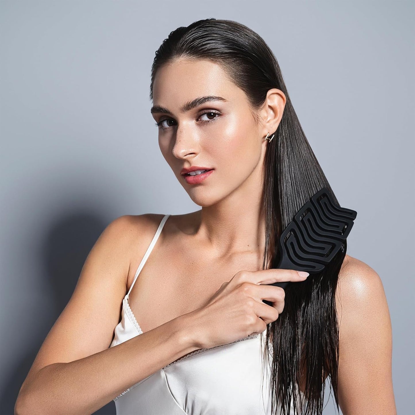 The Hair Edit Detangle and Massage Brush, Hair Care Essential, Detangler, Great for Wet Hair, Scalp Massager, Lightweight, For All Hair Types