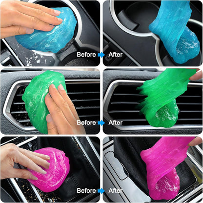FiveJoy Car Cleaning Gels, 4-Pack Universal Auto Detailing Tools Car Interior Cleaner Putty, Dust Cleaning Mud for PC Tablet Laptop Keyboard, Camera, Printers, Calculator - 320g (2.8oz/pcs)
