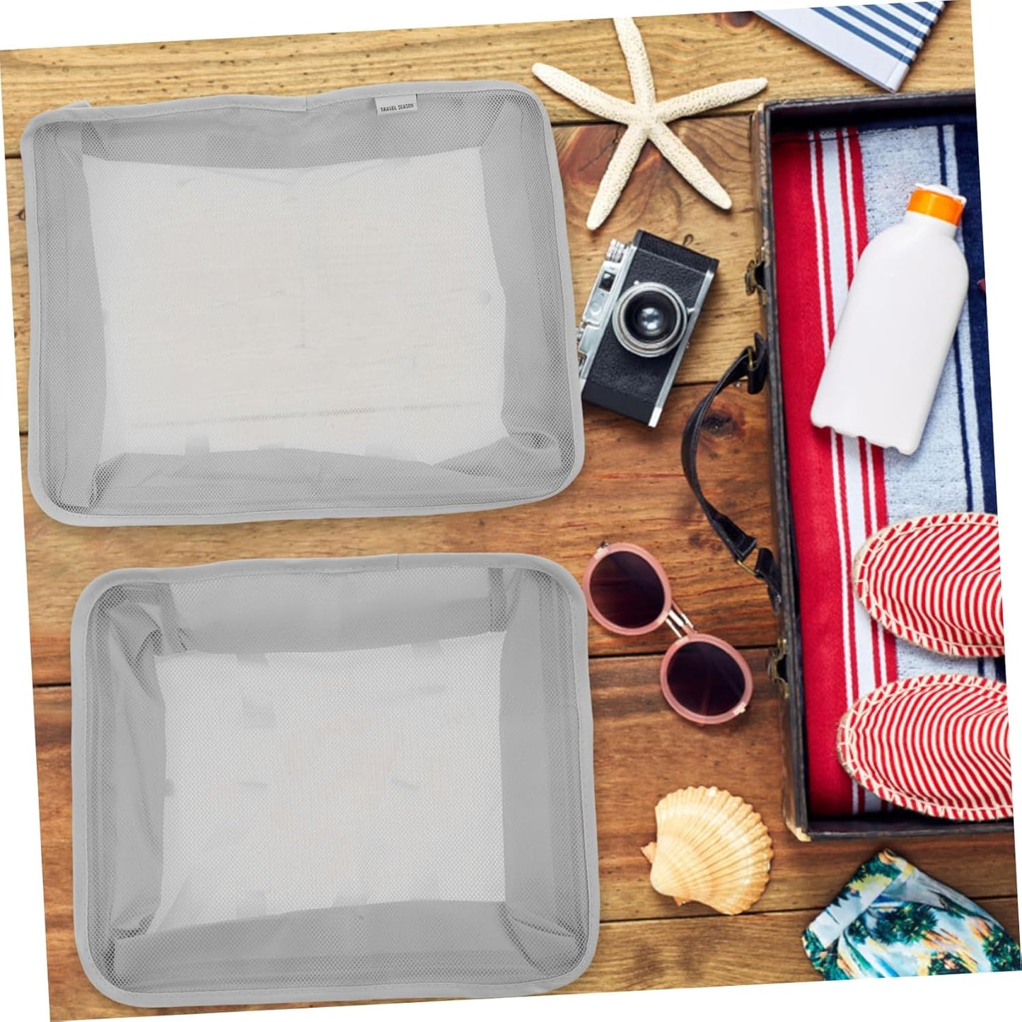 WESIEVYA 7pc Travel Packing Cubes Luggage Organizer Bag Set for Clothing Shoes Toiletries Home Organization Fade-resistant