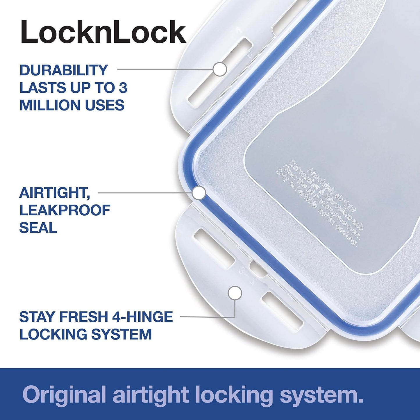 Lock & Lock HPL700 Classic 5 Litre Rice Case, Clear
