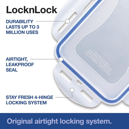 Lock & Lock HPL700 Classic 5 Litre Rice Case, Clear