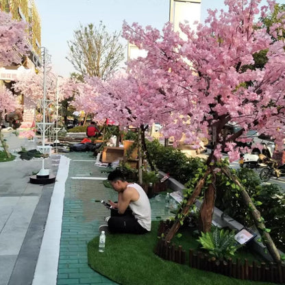 Peach Trees, Fake Trees, Simulation of Cherry Trees, Indoor and Outdoor Wishing Tree Shopping Malls are Decorated with Fake Flowers and Fake Peach Trees 3x3m/9.8x9.8ft