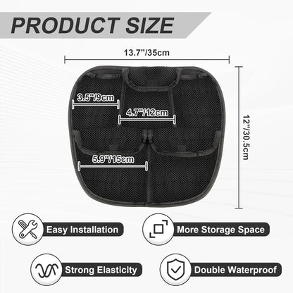 Front Trunk Lid Organizer Fit for Can Am Spyder F3 F3S F3T F3L 2015-2025 Removable 5 Mesh Pocket Luggage Storage Bag (Black)