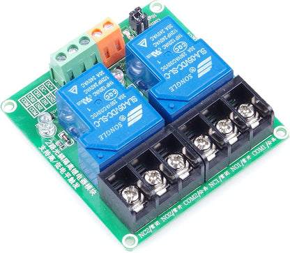 KNACRO 2-Channel 5V Relay Module High Low Level Triggering Optocoupler Isolation Load 30A DC 30V AC 250V for PLC Automation Control, Industrial System Control, Arduino