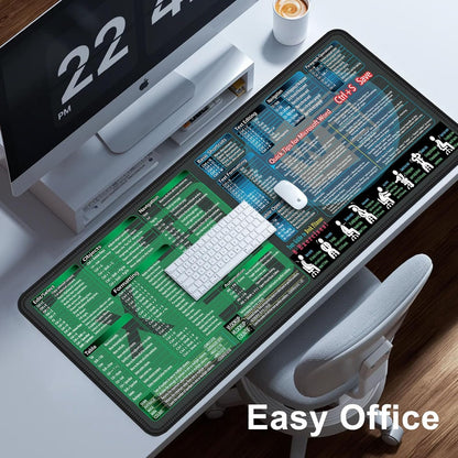 secret corner excel&Word Cheat Sheet Mousepad,XXL Office Desk Accessories Desk mat, Computer Desk Mouse pad,Extra Large Office Keyboard Shortcuts Mouse Pad,PC Gaming Non-Slip Desk pad.(Excel&Word)