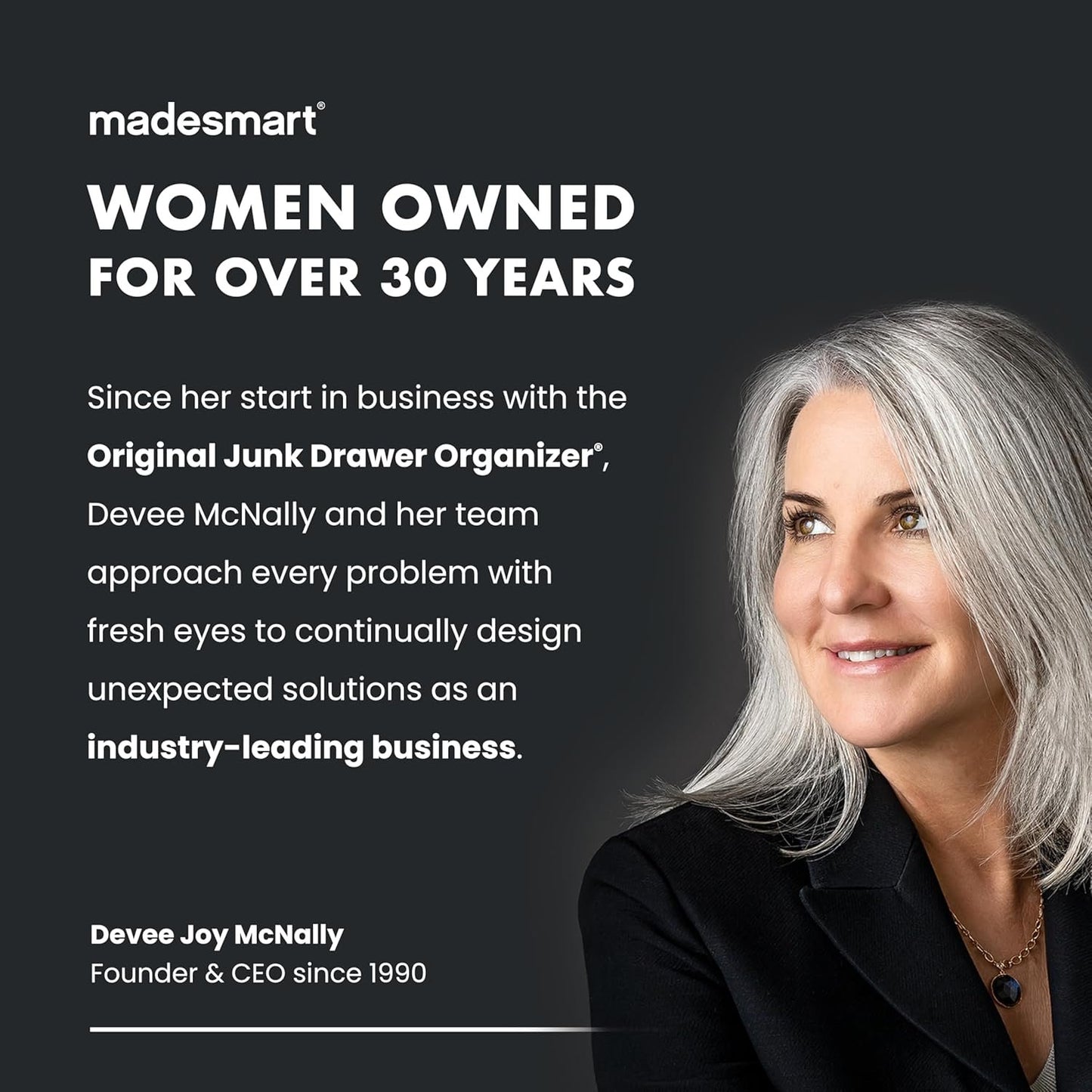 Madesmart Junk Drawer Organizer 2, Granite