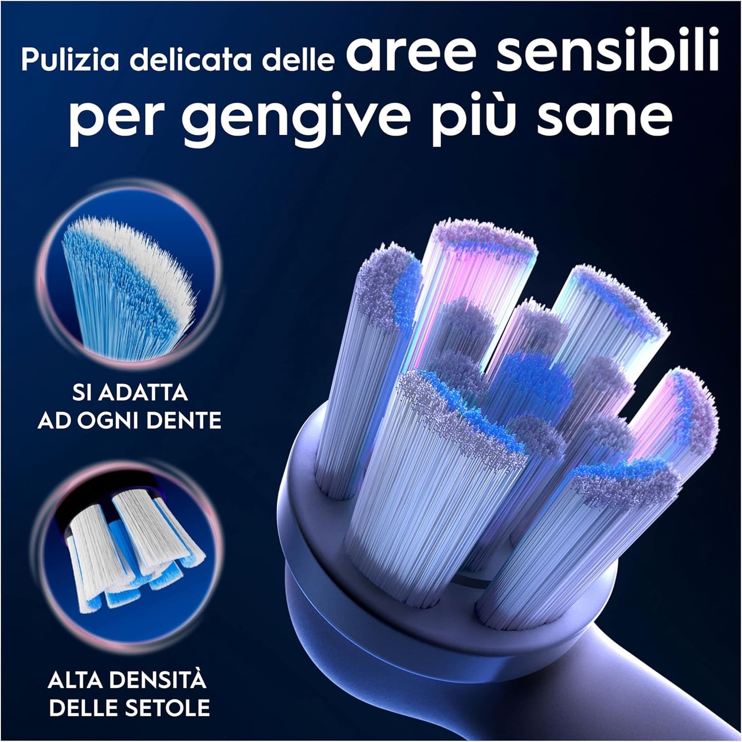Oral-B iO Series Gentle Care White Replacement Heads Original Round Heads for Sensitive Gums 2 Heads