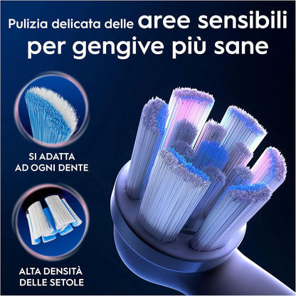 Oral-B iO Series Gentle Care White Replacement Heads Original Round Heads for Sensitive Gums 2 Heads