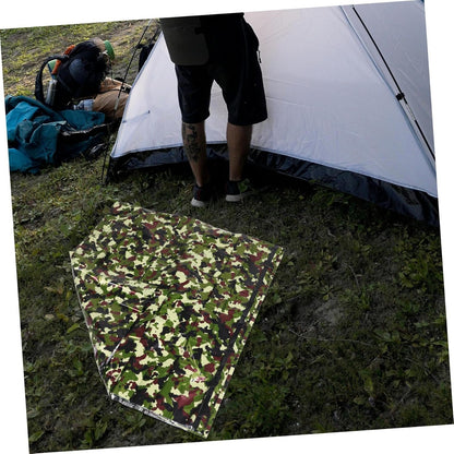 Kisangel 1 Set Multi Use Emergency Sleeping Tent Lightweight Thermal Insulation Bivy Sack for Outdoor Camping Hiking Emergency Warm Tent Durable Portable Camouflage