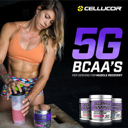 Cellucor Alpha Amino BCAA Supplement with BetaPower, 30 Servings, Fruit Punch, 381 Grams