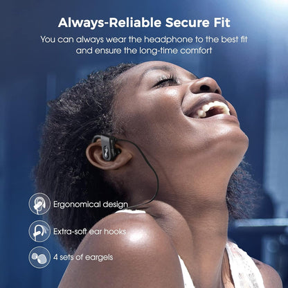 Lakukom Bluetooth Headphones, Deep Bass Running Headphones 16H+ Playtime, Sport Earbuds with Secure Earhooks, IPX7 Waterproof Earbuds with Mic, Sound Isolation Wireless Earphones for Workout, Gym
