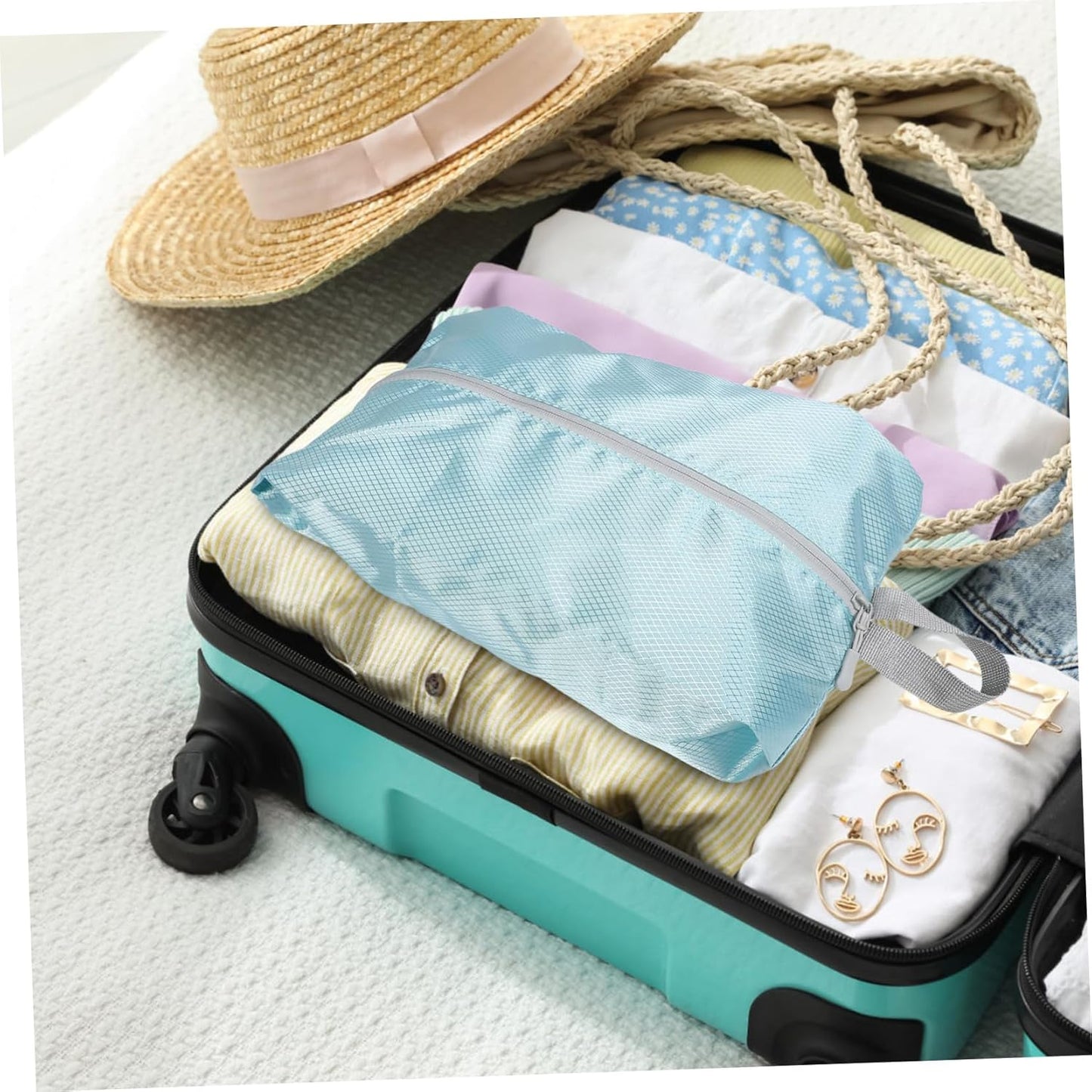 BESTYASH 5Pcs Compression Packing Cubes Set for Travel Space Saving Organizers for Clothes Shoes Toiletries Electronics Bags for Efficient Luggage Organization