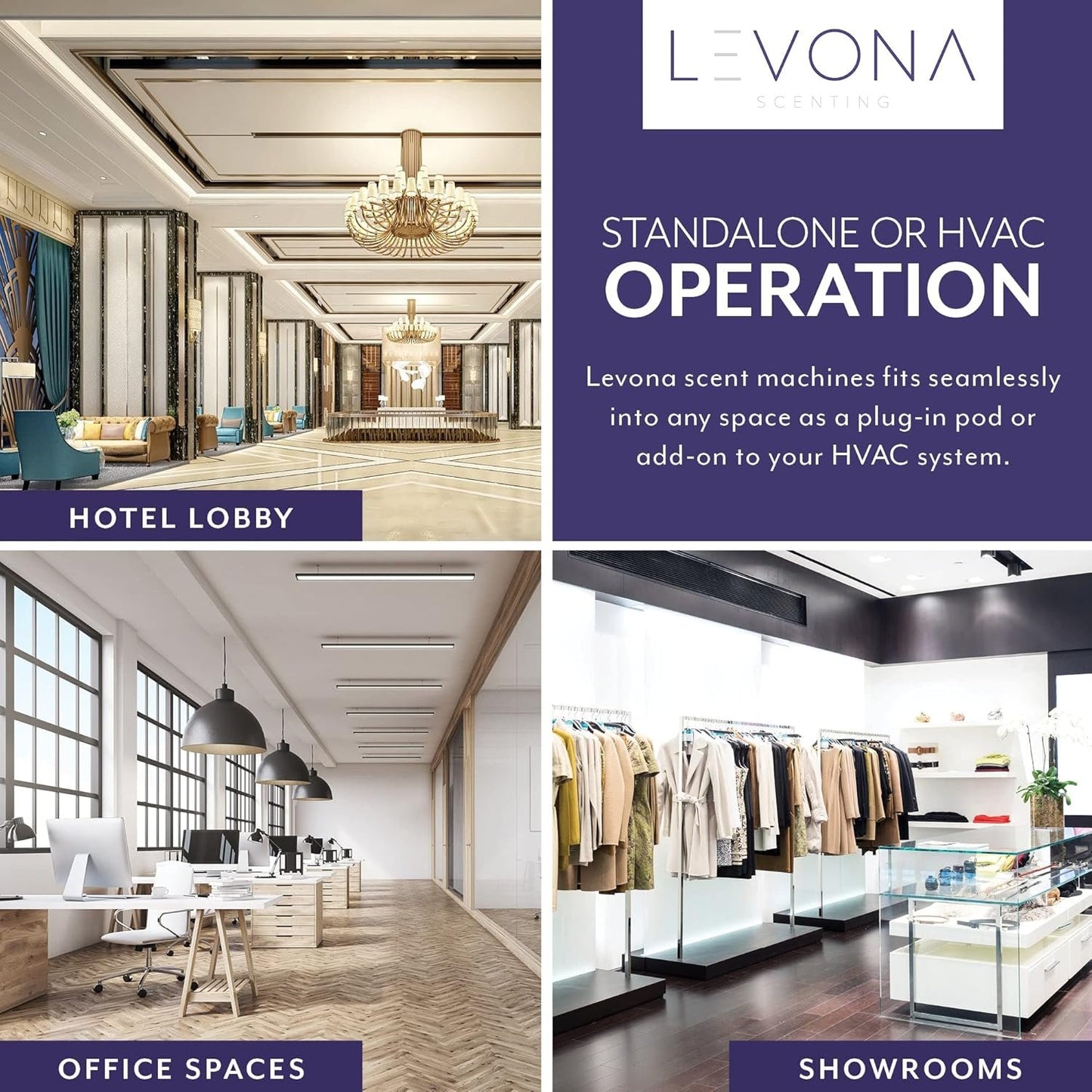 Levona Scent Lavanda: 6000 SQFT HVAC Diffuser - Whole House Air Freshener - Scent Air for Office, Hotel & Home Scent Diffuser - Fragrance HVAC Scent Diffuser + App Control (Scent Sold Separately)