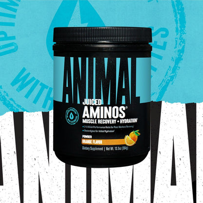 Universal Nutrition Animal Juiced Aminos Enhanced BCAA and EAA Instantized Amino Acid Supplement, Orange, 30 Count, 368 gms