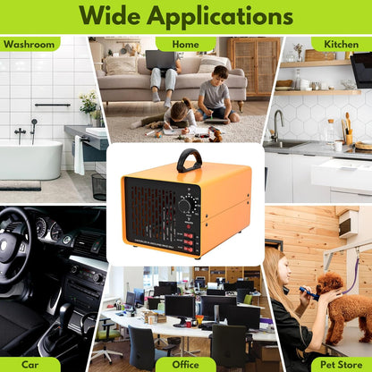 Snowtaros Ozone Generator 50,000 mg/h, Ozone Air Purifier with Timer 180Min, Air Freshener Ionizer for 900㎡, Ozonizer for Rooms Home Car Hotel