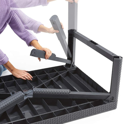 Keter Lyon Adjustable Table, 116 cm x 71.5 cm x 66 cm Size, Graphite