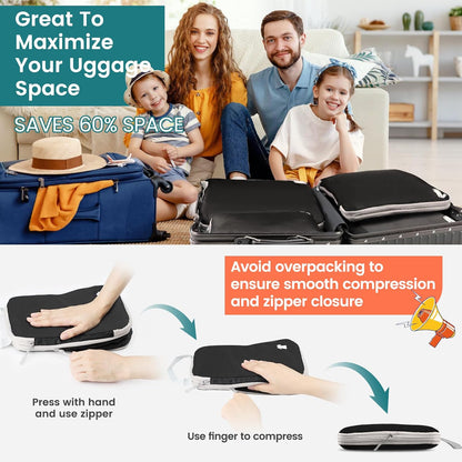 8-Piece Suitcase Organizer, Packing Cubes Compression Organizers Suitcase Travel Travel and Travel, Organizer Suitcase Set, Travel Useful Accessories