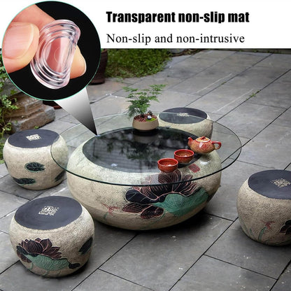 Round Tempered Glass Tabletop – 80 cm, 90 cm, 100 cm, Sturdy & Durable Glass Dining Table, Perfect for Center Table, Elegant Design for Home & Office