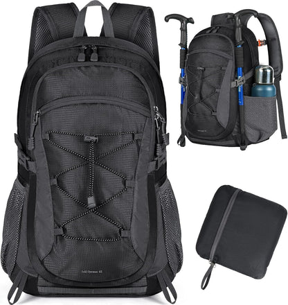 40L Hiking Backpacks, Packable Travel Backpack, Water Resistant Lightweight Foldable Daypack for Outdoor Hiking Climbing