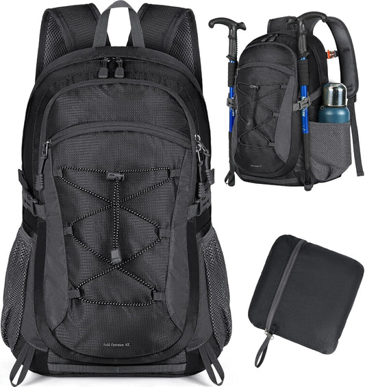 40L Hiking Backpacks, Packable Travel Backpack, Water Resistant Lightweight Foldable Daypack for Outdoor Hiking Climbing