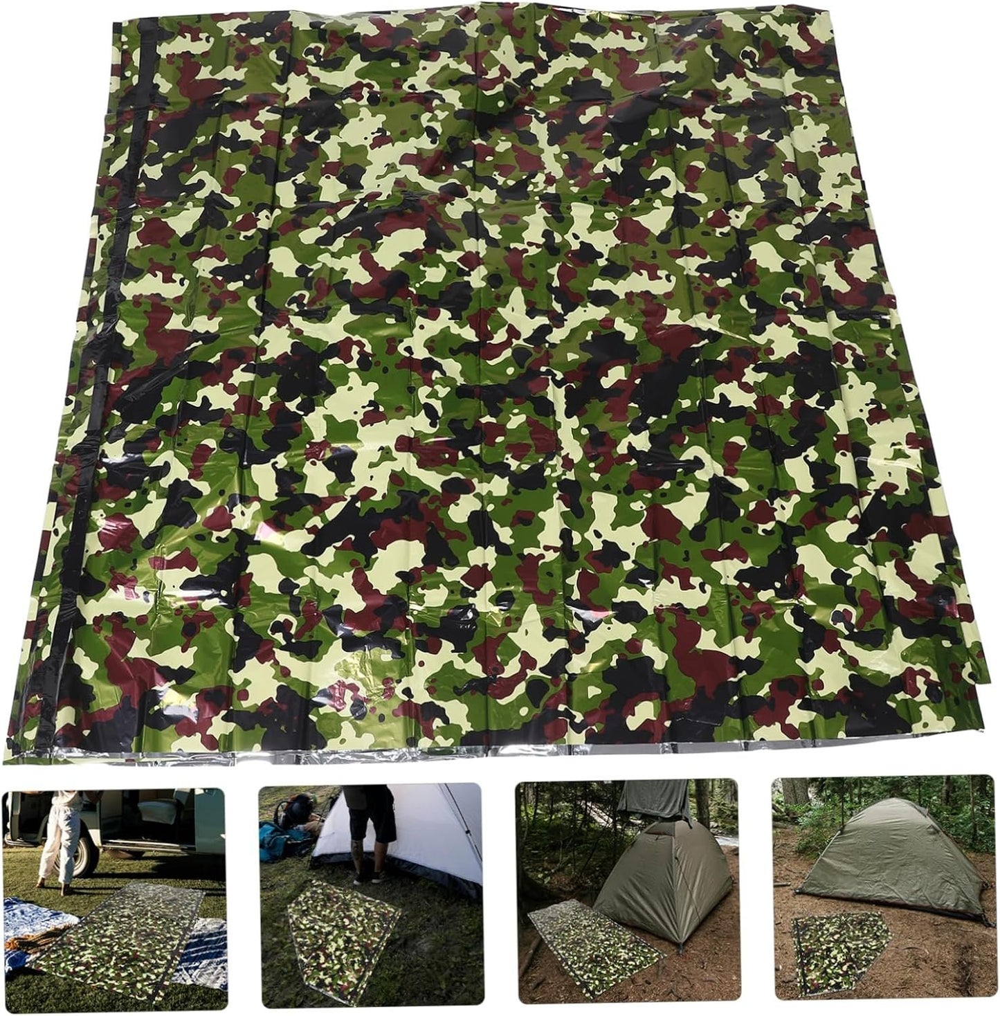 Abaodam 1 Set Multi Use Emergency Sleeping Tent Thermal Insulation Bivy Sack for Camping Hiking and Outdoor Survival Compact Durable and Tear Resistant Emergency Supplies Camouflage