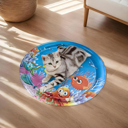 Acqua Sensory Play tappetino, cuscinetto d'acqua per gatti | Pets Babies Cartoon Play Water Pad - Fantastico divertimento giocando a casa d'acqua per dormire a casa esterno per l'intrattenimento per u