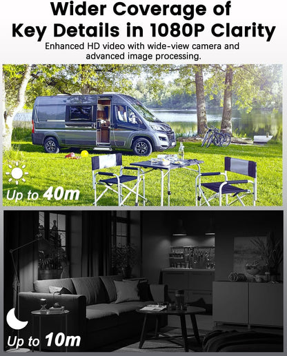 No WiFi Security Camera with SIM Card, Bextgoo 4G LTE Cellular Security Camera, 5200mAh Battery, HD Car Security Camera, Mini 4G Camera, 160Â° Wide View, Motion Detection Alert, 10m Night Vision