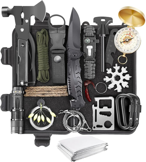Survival Kit, Emergency kit and First Aid Kit for Outdoor, Survival Gear with Molle System, Professional Tools for Camping, Earthquake, Outdoor Adventure, Hiking and Hunting