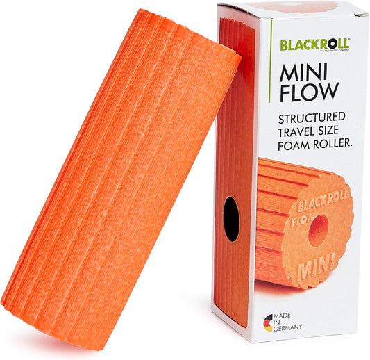 BLACKROLL® Mini Flow Fascia Roller (15 x 5 cm), Small Fitness Roller for Self-Massage, Handy Massage Roller for Travel, Office or Gym, Medium Hardness, Made in Germany