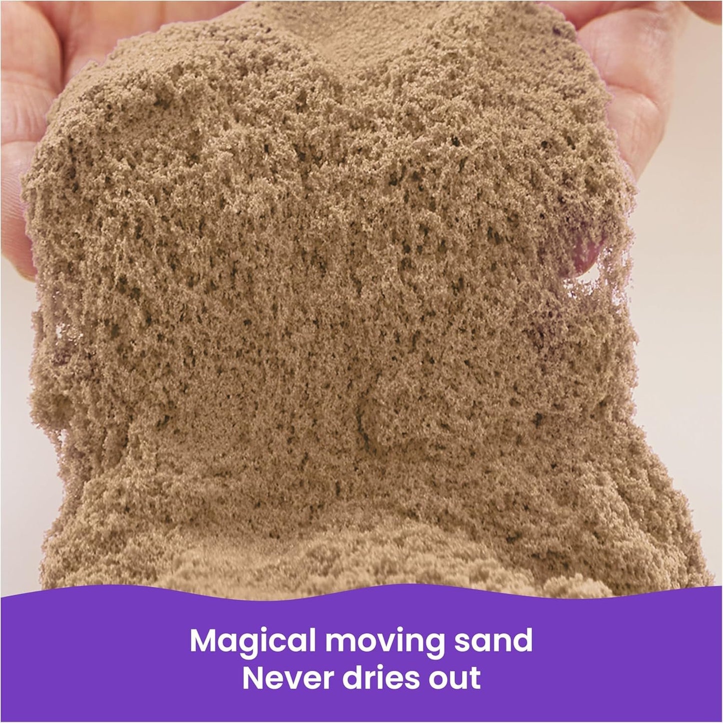 Kinetic Sand, 3lbs Beach Play Sand, Moldable Sensory Toys for Kids, Resealable Bag (Packaging May Vary), for Ages 3 and up