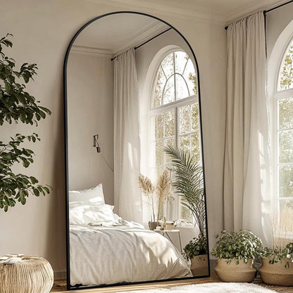 Antok Full Length Mirror, 44"x88" Oversized Floor Mirror for Bedroom, Living Room Cloakroom, Black