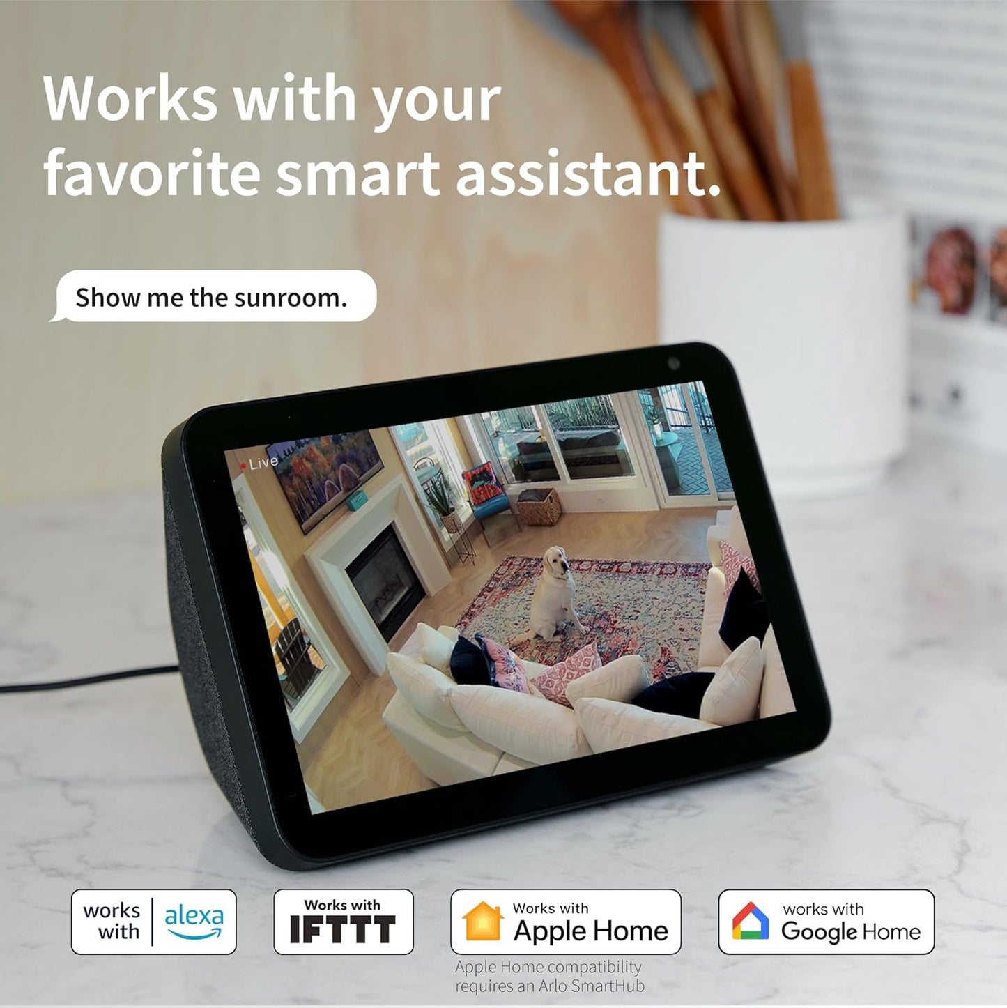 Arlo Essential Security Camera 1080p HD | Outdoor - Indoor | 2nd Gen | Wireless with Spotlight, 2-Way Audio, Color Night Vision, Live Stream, Real Time Notifications, Wide Angle - White, 3 Cameras