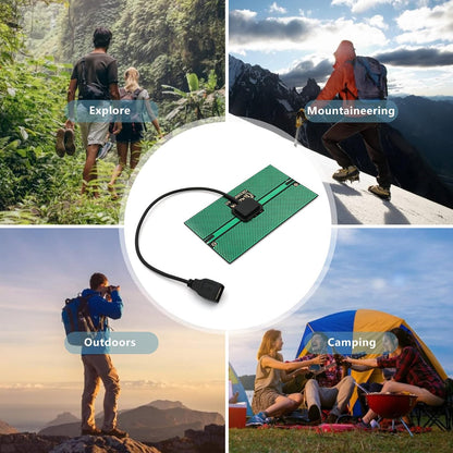 PUCHEN 300mA Portable Solar Phone Charger | 5.5V USB Solar Panel with 24% Efficiency | Waterproof & Lightweight | Compatible with Smartphones, Tablets & Small USB Devices