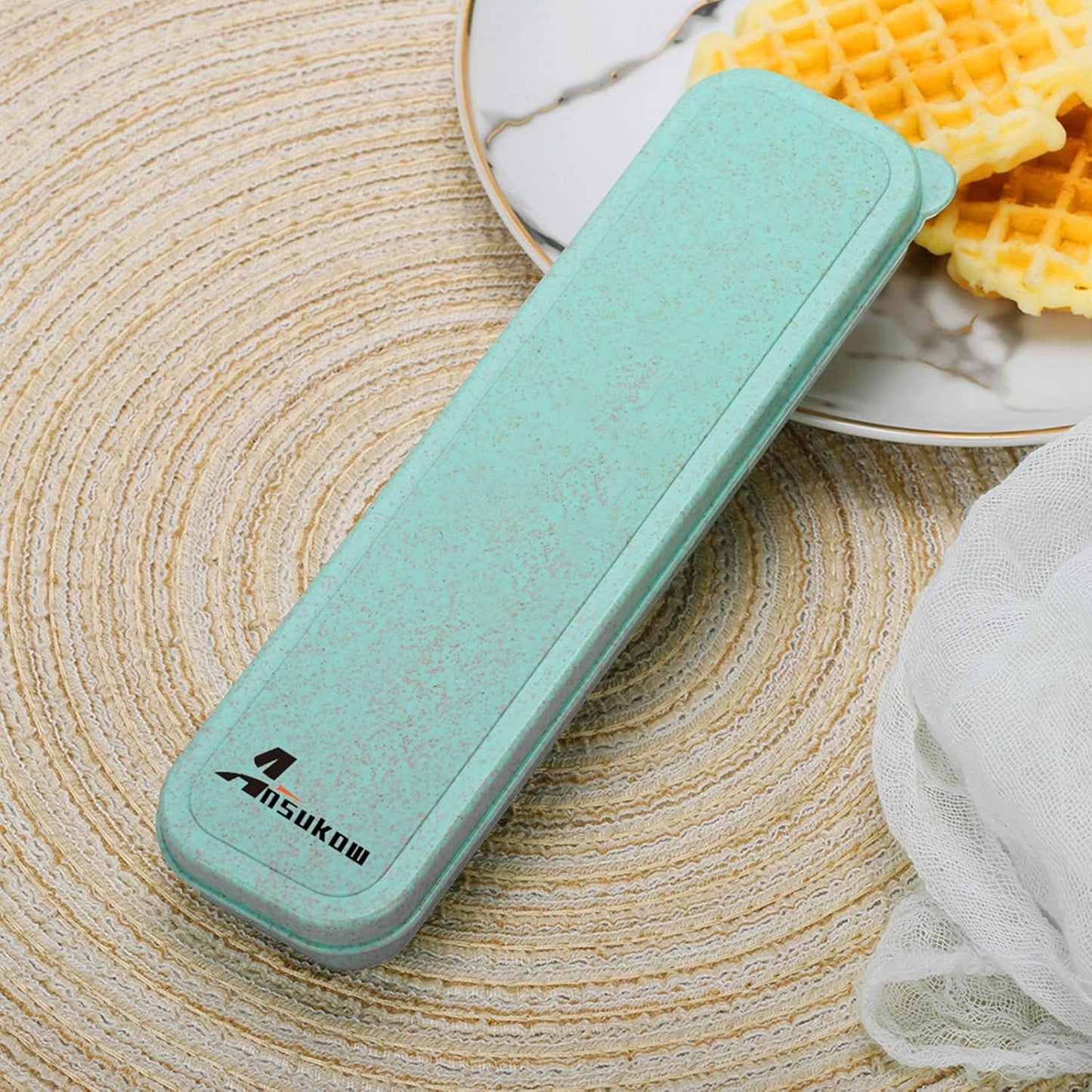 Reusable Utensils Set with case 4pcs Stainless Steel Reusable Silverware for Lunch for Lunch Box Dorm Work School, Picnic Easy to Clean,Camping Cutlery Set,Lunch Box for Men Dishwasher Safe