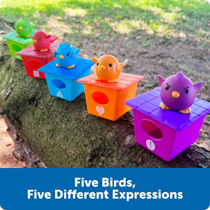 Learning Resources Peek-a-Bird Learning Buddies - 15 Pieces, Age 18 Months+ Toddler Learning Activities, Preschool Toys, Educational Toy for Color Teaching