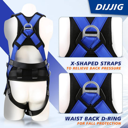 DIJJIG safety harness fall protection harness roofing harness construction harness construction harnessANSI/ASSP Compliant