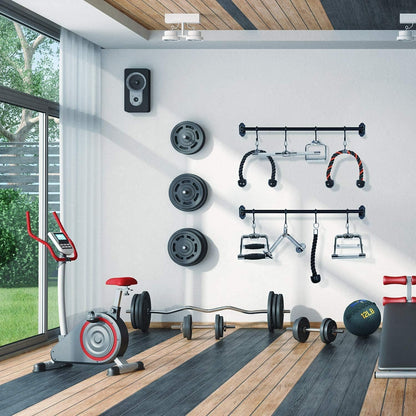 HCE LAT Pull Down Bar, Tricep Ropes, Row Bar, Stirrup V-Bar, Wide Double D Machine Handles, Rotating Curl Bar, Push Down Bars, AB Crunch Pad, Resistance Band Handle, - Gym Cable Attachments Accessories for Smith Machine