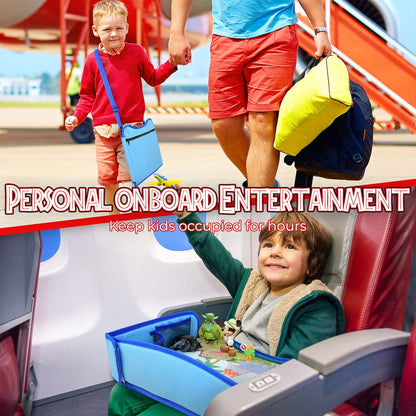 EcoZen Lifestyle Kids Travel Tray - Car Seat Tray Keeps Kids Entertained, Anti-Bacteria Coating, Universal Fit, Black
