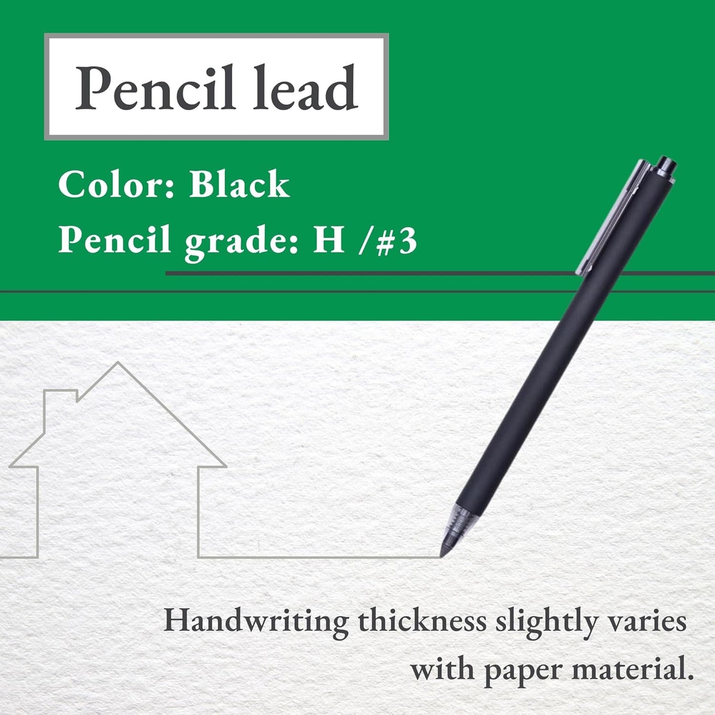 Sun-Star Stationery S4541995 Metal Pencil, Metasil, Knock, Black