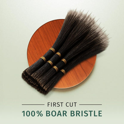 Made in Germany - 100% Boar Bristle Hair Brush, Suitable For Thin To Normal Hair - Naturally Conditions Hair, Improves Texture, Exfoliates, Soothes and Stimulates the Scalp