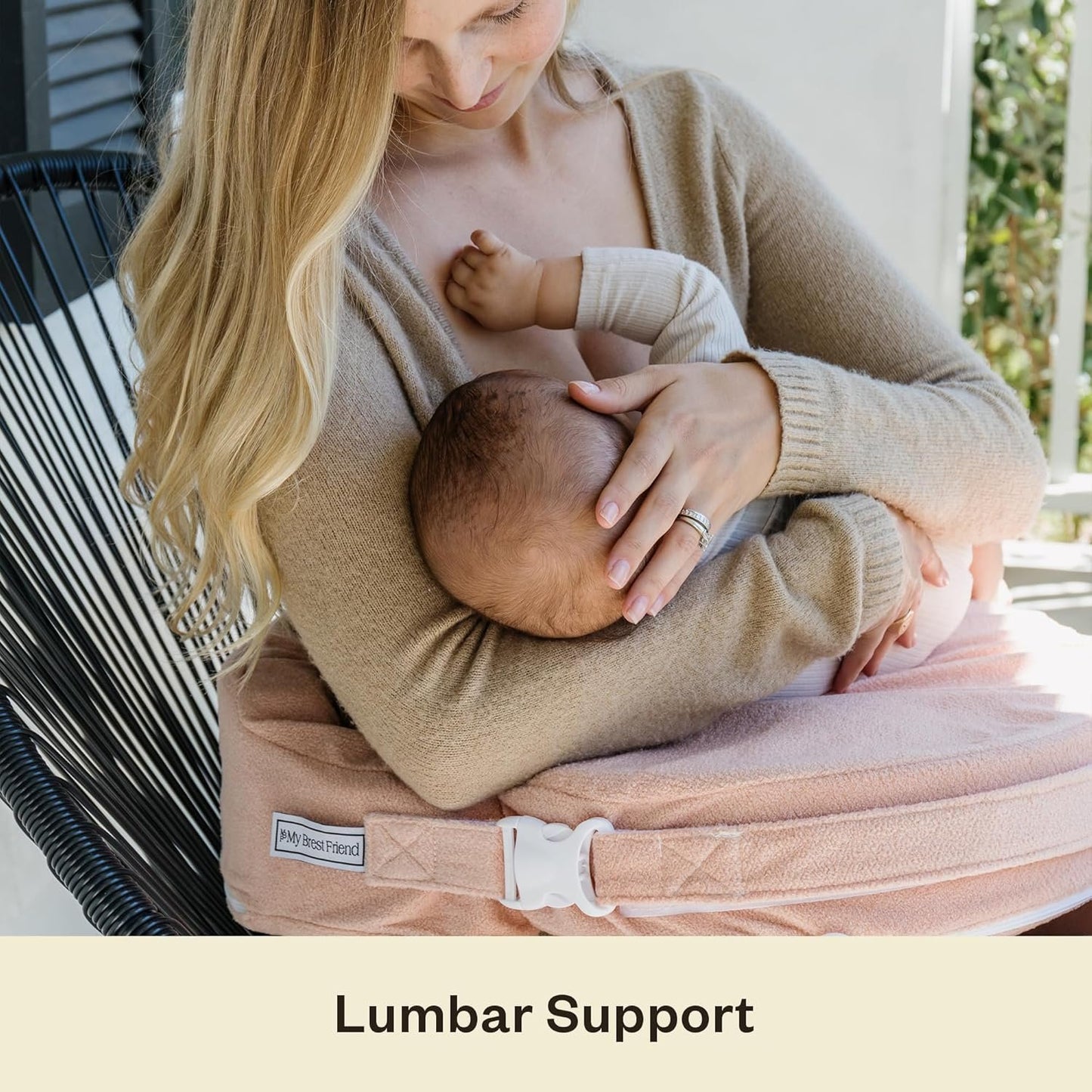 MY BREST FRIEND Deluxe Breastfeeding Pillow, Soft Rose