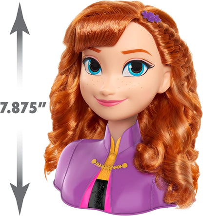 Just Play Disney's Frozen 2 Anna 7.5-inch Styling Head, 17-Pieces, Kids Toys for Ages 3 Up by