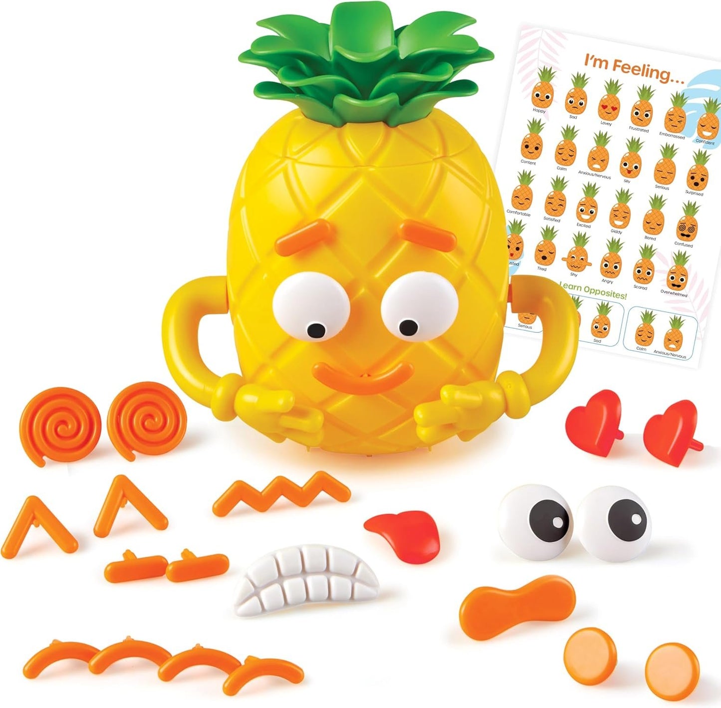 Learning Resources Big Feelings Pineapple - 30 Pieces, Ages 3+ Social Emotional Learning Toy, Creative Play, Body Awareness, Educational Toys for Toddlers