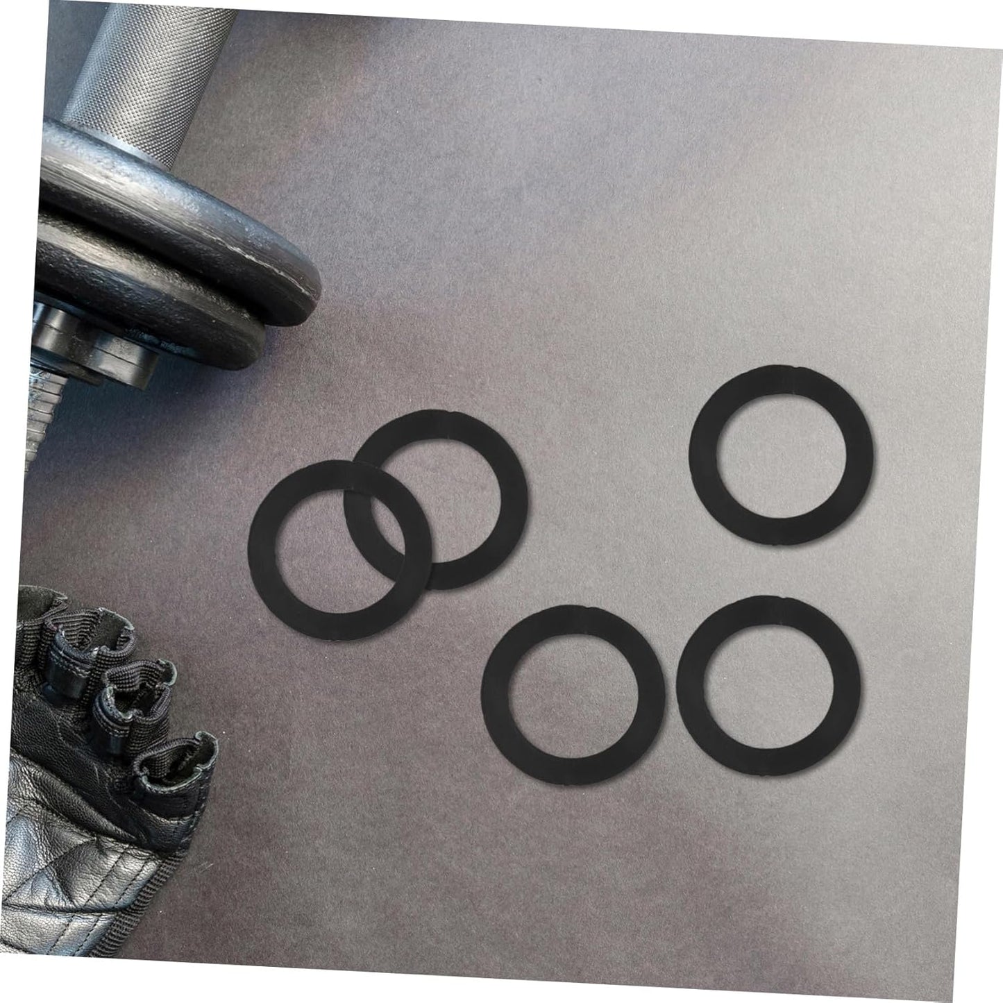 Abaodam 50pcs Weight Lifting Clamps Rubber Washers for Dumbbells and Barbells Secure Fit Strength Training Accessories for Home and Gym Workouts