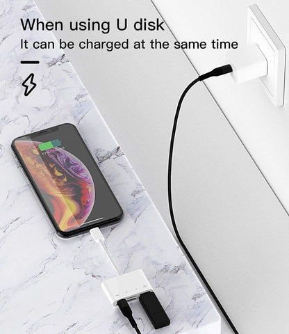 SD Card Reader for iPhone 14 13 Lightning to USB Micro TF Charger Cable Dongle OTG Adapter for Apple Camera Mouse Keyboard Memory Viewer Flash Drive Stick Cord Converter Photo Photography Accessories