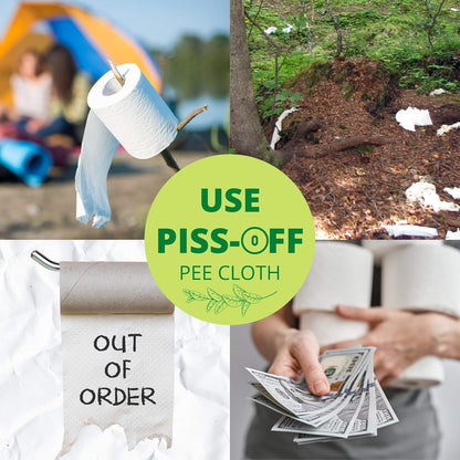 CIRCE CARE Pee Cloth: Silver Infused Pee rag for Women who Pee Outdoors, Reusable Absorbent Wipes, Eco-Friendly alt. to Toilet Paper, Hygienic Female Urination Solution for Camping, Hiking, Travel.